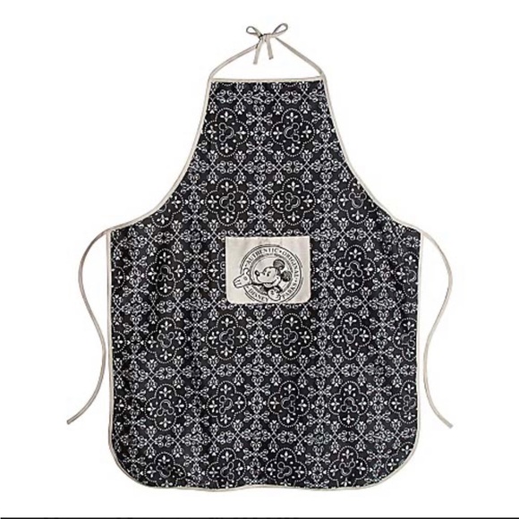 Disney Other - WDW/Disney Parks Gourmet Mickey Mouse Black/Tan Cotton Apron w/Pocket - NWOT!